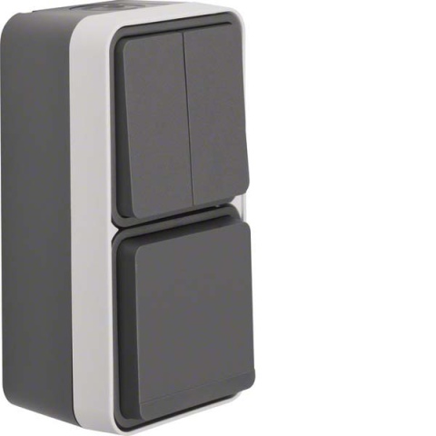 Berker serial sch./SCHUKO plug-in dia. Combinatio.jasnoszary 47903515 NOWOSC