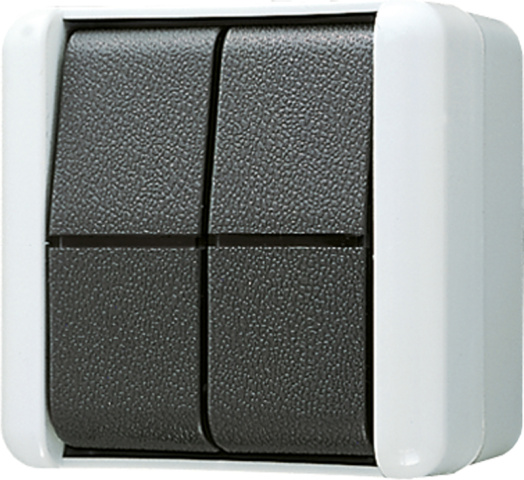 Jung double push-button 10AX 250V 2 changeover contacts 839 W NEW