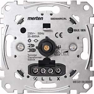 Merten universal rotary dimmer ins. 20-600 W/VA MEG5139-0000 NEW