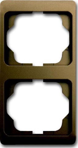 Busch-Jaeger frame 2-fold bronze, vertical alpha 1732 KA-21 NEW