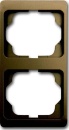 Busch-Jaeger frame 2-fold bronze, vertical alpha 1732 KA-21 NEW