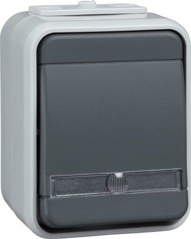 Elso universal surface-mounted pushbutton 1gang, loaded, lgr/dgr ELG442619 NEW