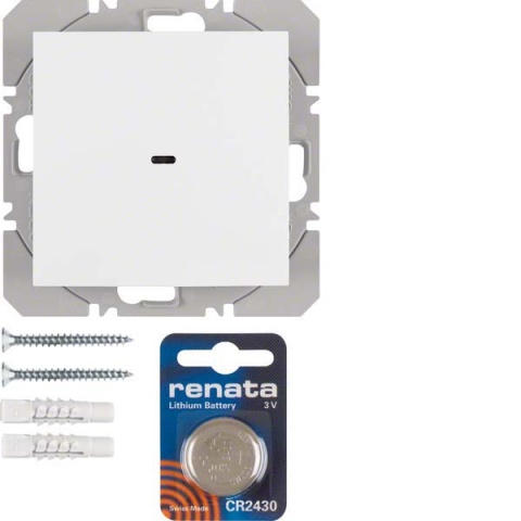 Berker KNX-Funk Wandsender 1fach polarweiß glänzend 85655289 NEU