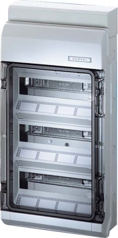 Hensel KV 90-Automatengehäuse 36 TE, IP 65 KV 9336 NT NEU