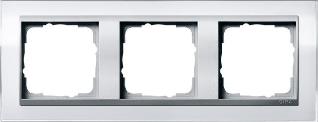 Gira marco de cobertura 3 gangs blanco transparente 0213726 NUEVO