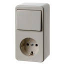 Berker combination/socket outlet ws rocker switch,...