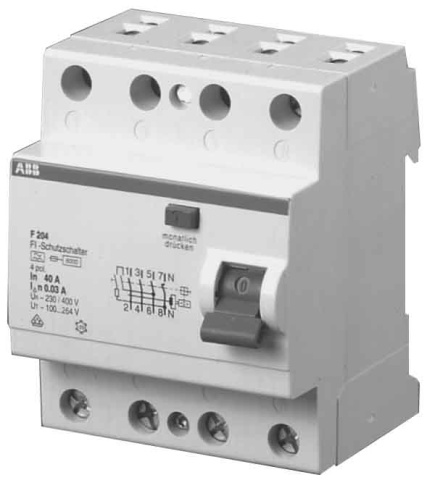 ABB Stotz S&J Interruttore differenziale pro M Compact F204A-40/0.03AP-R NUOVO