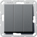Gira 3-gang rocker switch System 55 anthracite 283228 NEW