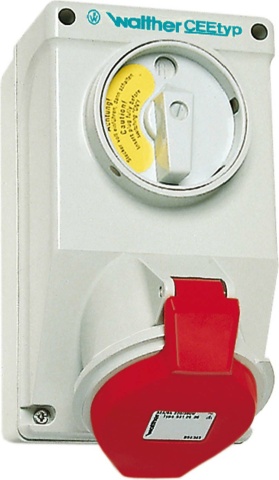 Walther Werke Wall socket 16A 5P 400V 6h IP44 AT110 NEW