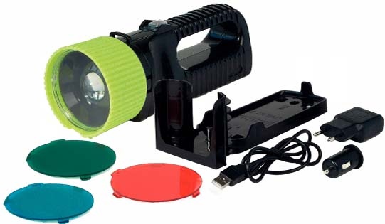 Witte+Sutor accu-handlamp 230V/12-24V, sw/ge 442081 NIEUW