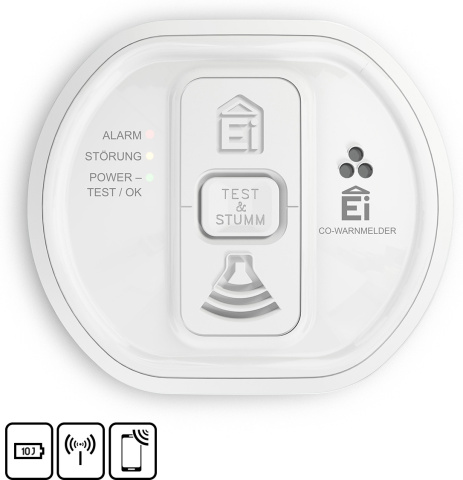 Ei Electronics Alarm tlenku wegla 10-letnia bateria.radio Ei208iW-3XD NOWOSC