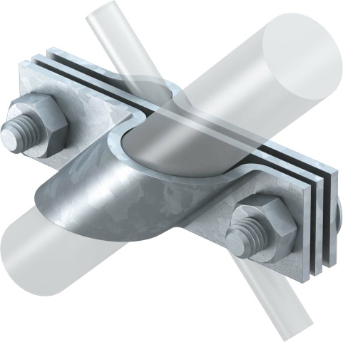 OBO Bettermann Vertr connection clamp for round + flat 2760 25 FT NEW