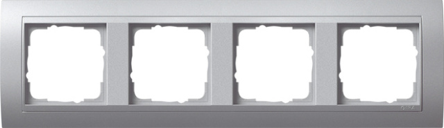 Gira Abdeckrahmen 4f.alu m.alu.ZL, Event 021436 NEU