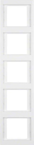 Berker frame 5f. pws vertical 13537009 NEW