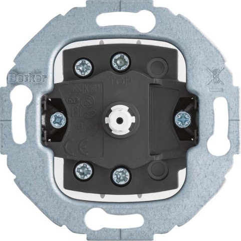 Berker rotary push-button, changeover S1930/glass/R.class. 384603 NEW