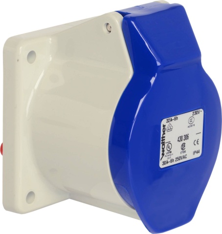 Walther Werke Anbaudose gerade 32A 3P 230V 6h IP44 430306 NEU