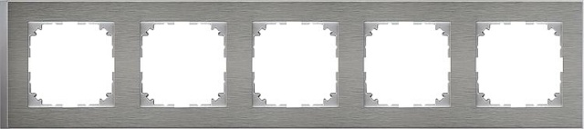 Merten M-Pure, Decor Rahmen, 5fach, Edelstahl MEG4050-3646 NEU
