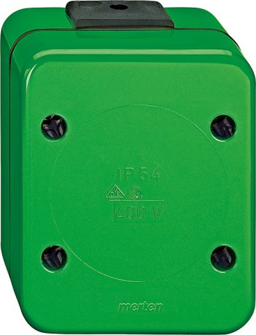 Merten junction box, green, AGRAR NEW