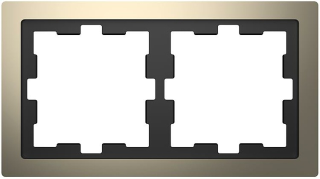 Merten D-Life Metallrahmen, 2fach, Nickelmetallic NEU