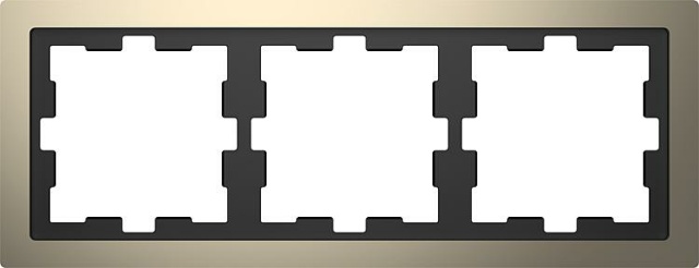 Merten D-Life Metallrahmen, 3fach, Nickelmetallic NEU