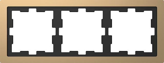 Merten D-Life Metallrahmen, 3fach, Champagnermetallic NEU