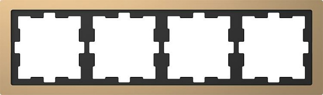 Merten D-Life metalen frame, 4-voudig, champagne metallic NIEUW