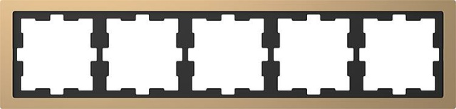 Metalowa ramka Merten D-Life, 5-krotna, szampański metalik NOWOŚĆ