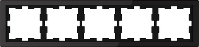 Merten D-Life, cornice in vetro, 5 scomparti, nero onice NUOVO