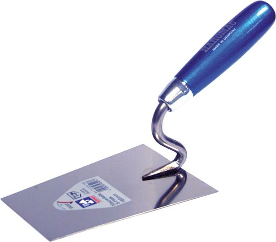 Haromac cazzuola collo S 180 mm acciaio inox manico blu NUOVO