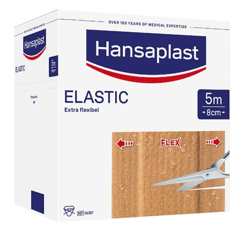 W.Söhngen Plaster do ran Hansaplast ELASTIC 5 m x 8 cm NOWOŚĆ
