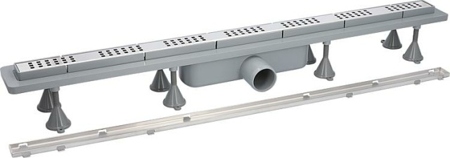 Duschrinne Basicflow Länge 800mm mit Abdichtungsfolie 1000x250mm inkl. 2x Rost NEU