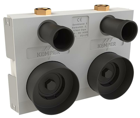 Kemper watermeter montageblok KEMPER, brons voor 2"" meter Coaxiale meter NIEUW