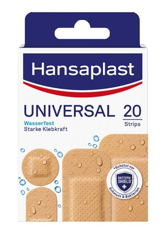 W.Söhngen Universal Plaster Hansaplast UNIVERSAL Strips 20 pieces 4 sizes NEW