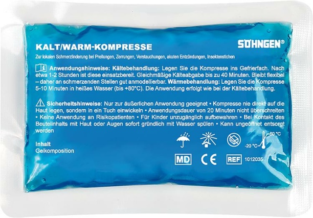 W.Söhngen Thermo Cold/Warm Compress piccolo 8 x 13 cm NUOVO