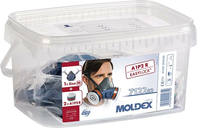Moldex respirador caja A1 P2 R, 1 x cuerpo máscara incl. 2 x A1P2R filtros combi NUEVO