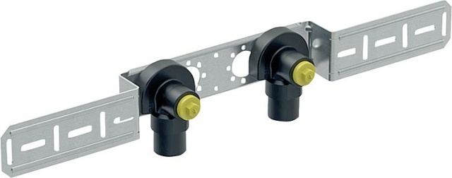 Geberit Mepla aansluithoek 90° met montageplaat 20mm-DN15(1/2) met geluidsisolatie NIEUW