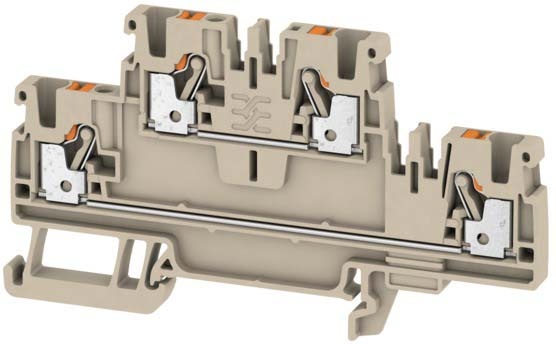 Terminale passante Weidmüller 0,14-2,5 qmm, beige A2T 2,5 NUOVO