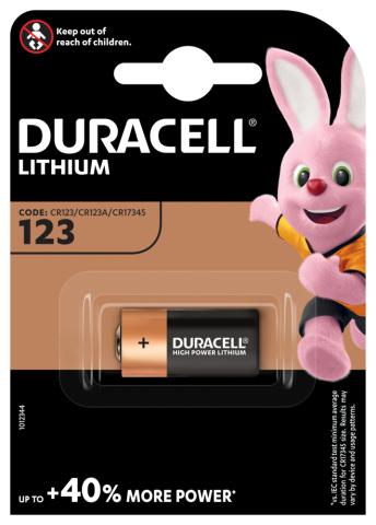 Hückmann Batterie Lithium 3V CR123A Duracell DCR123A (Bli.1) NEW
