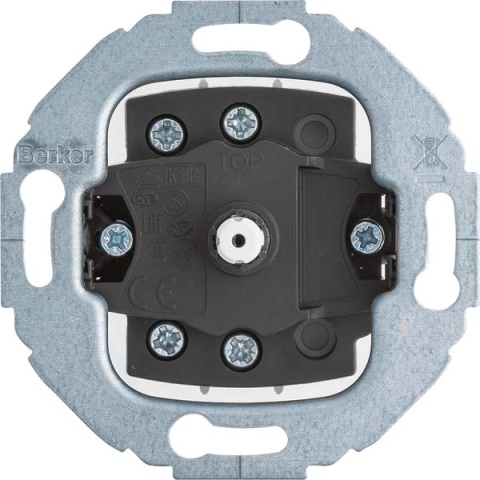 Berker Rotary switch, cross 1930/glass/R.classic 387703 NEW