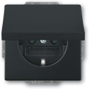 Busch-Jaeger SCHUKO Steckdosen-Einsatz schwarz matt 20...