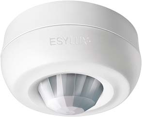 ESYLUX Rilevatore di movimento a soffitto ESYLUX 360° AP, telecomando. MD 360i/24 BASIC SMB NUOVO