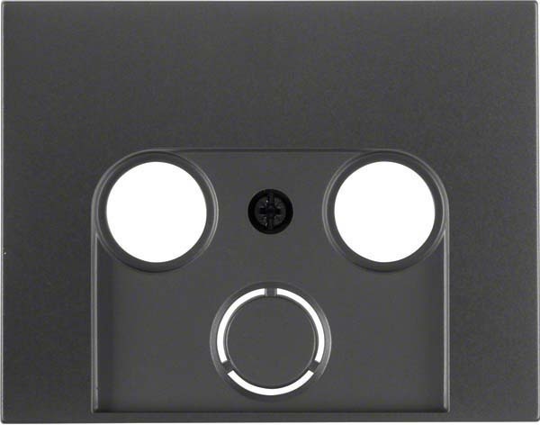 Berker middenplaat ant/matt 2/3hole antennedoos 12017016 NIEUW