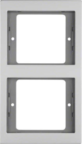 Berker Rahmen Alu 2fach senkrecht 13237003 NEU