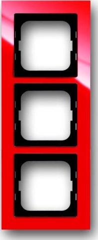 Busch-Jaeger frame 3-gang red 1723-287 NEW