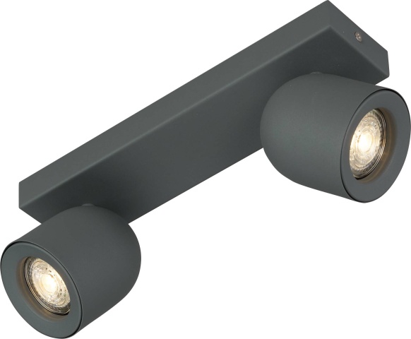 Böhmer Spot de plafond 2xGU10 structure gris 42002 NOUVEAU