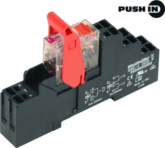 Weidmüller relay coupler P with test button 230V/3.2mA AC RCIKITP230VAC2COLDPB NEW