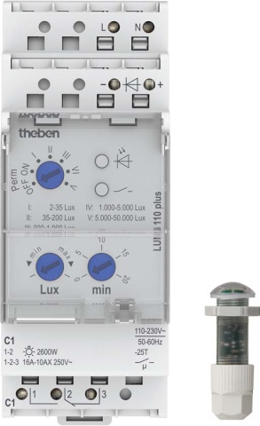 Theben twilight switch surface-mounted LUNA 110 plus AL NEW