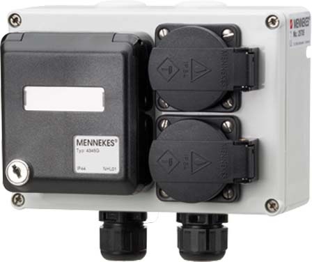 Gniazdo Mennekes kombinacja 2xSchuko 2xRJ45 IP44 25705 NOWOSC