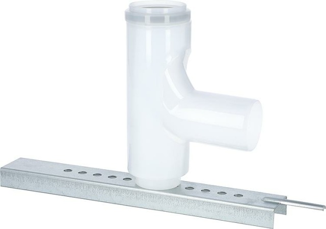 Wolf plastic support elbow with support rail Wolf, DN80 single-walled 87 degrees 2651513 NEW