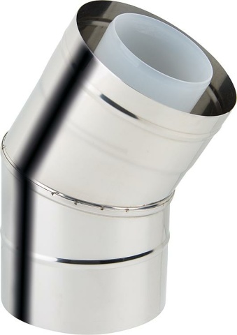 Coude dévacuation Wolf DN110/160, 30 degrés, acier inoxydable 2651561 NOUVEAU